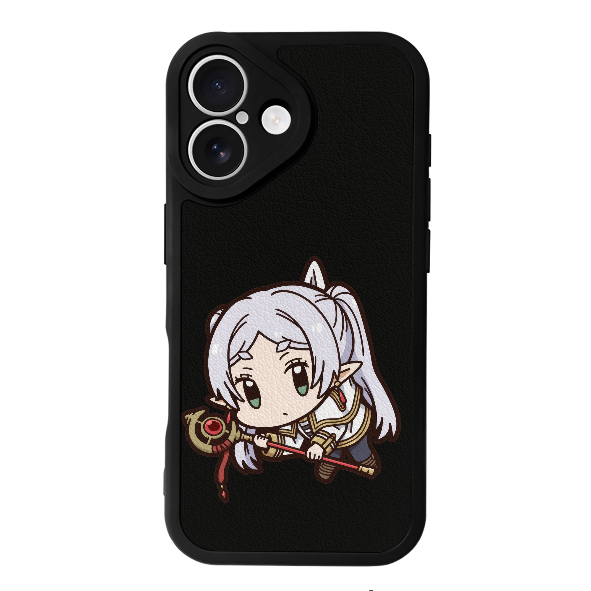 （画像用） 葬送のフリーレン Frieren 【iPhone 16シリーズ対応】シリコンスマホケース（レザー調） 材質：シリコン